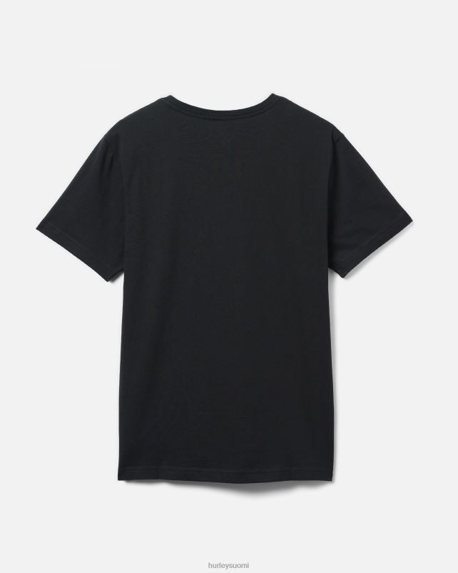 Hurley miehet olemassa boxed logo puuvilla jersey graafinen tee musta vaatetus A06JJB32