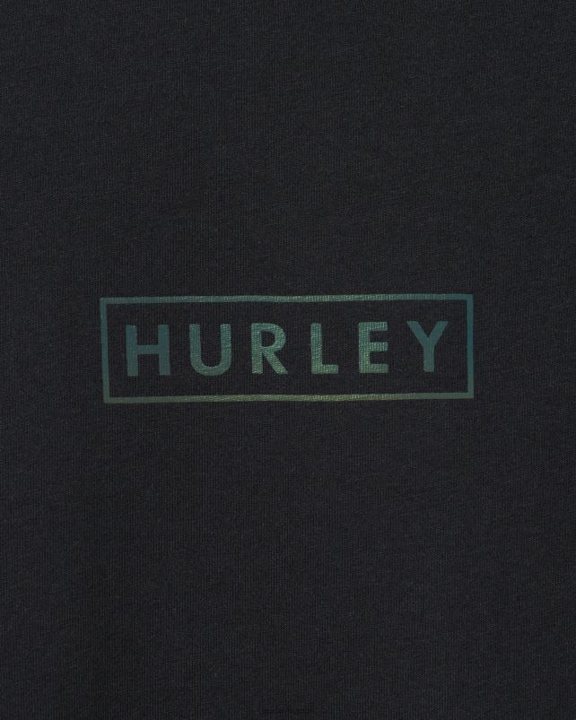 Hurley miehet olemassa boxed logo puuvilla jersey graafinen tee musta vaatetus A06JJB32