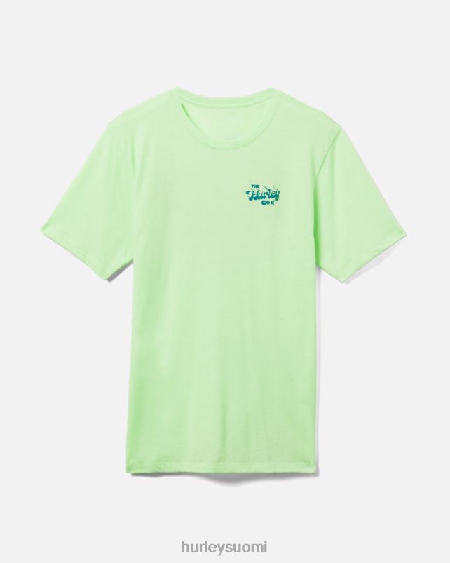 Hurley miehet päivittäin pesty shatki lyhythihainen t-paita kirkkaanvihreä vaatetus A06JJB409