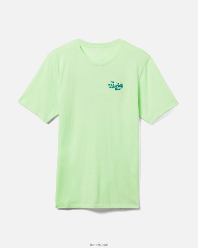 Hurley miehet päivittäin pesty shatki lyhythihainen t-paita kirkkaanvihreä vaatetus A06JJB409