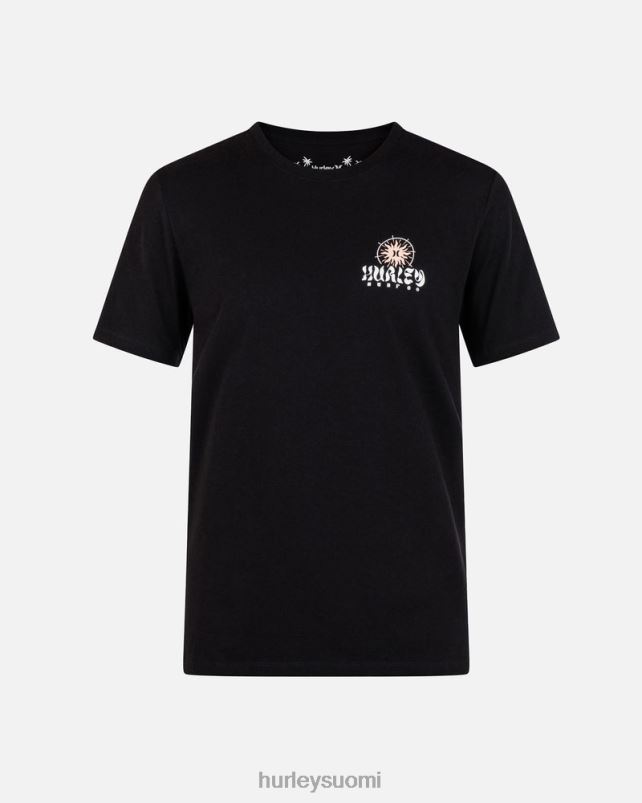 Hurley miehet päivittäinen cosmic groove lyhythihainen t-paita musta vaatetus A06JJB19