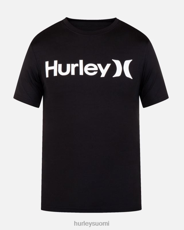 Hurley miehet yksi ja ainoa nopeasti kuivuva rashguard musta vaatetus A06JJB328