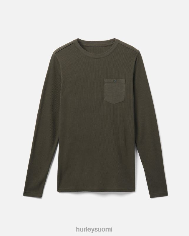 Hurley miehet felton thermo crew pitkähihainen tummanvihreä vaatetus A06JJB388