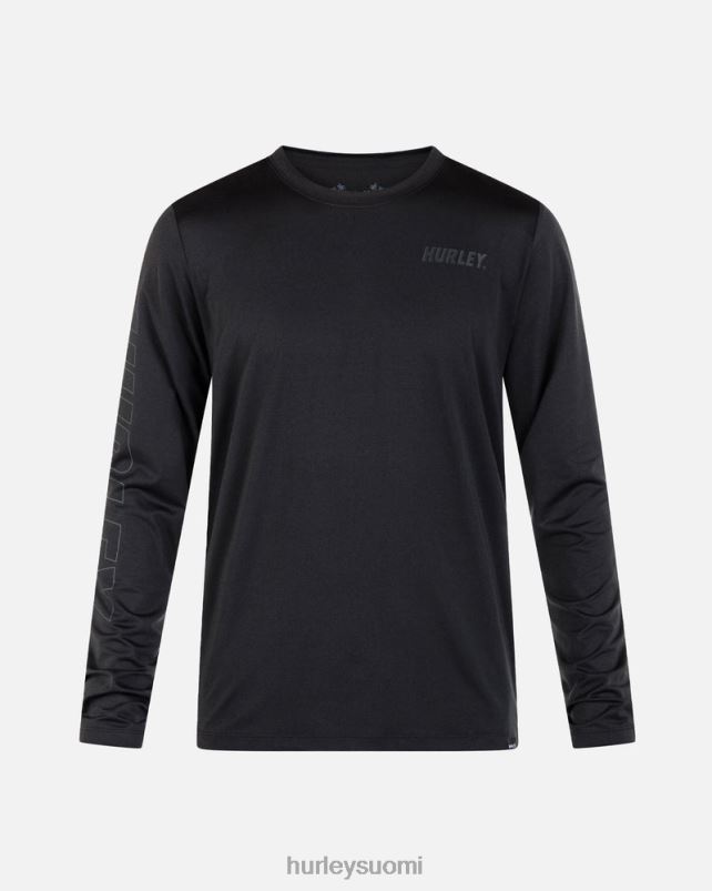 Hurley miehet h2o-dri easton upf pitkähihainen toppi musta kanerva vaatetus A06JJB15