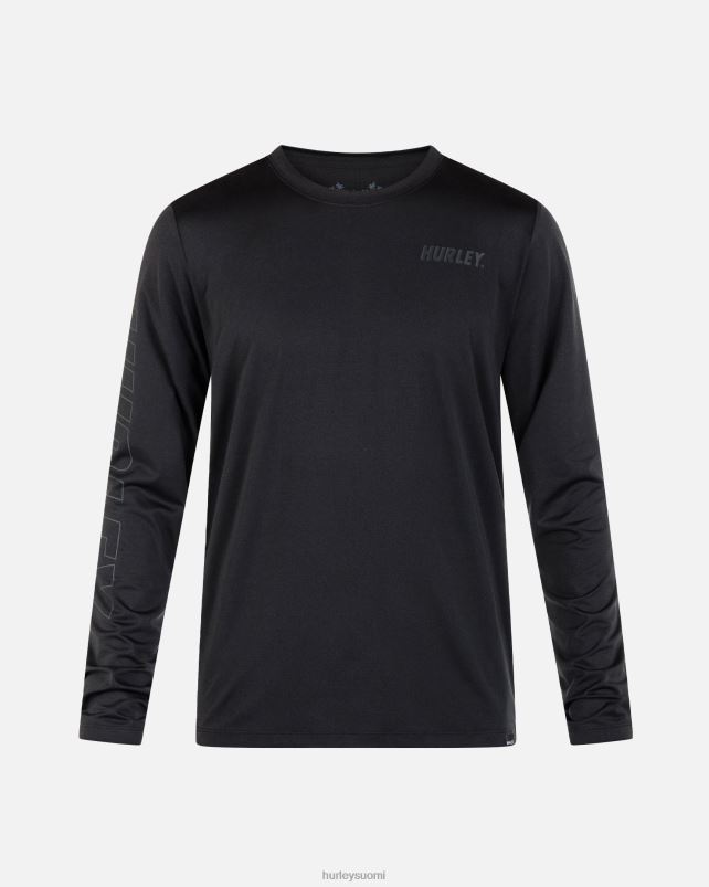 Hurley miehet h2o-dri easton upf pitkähihainen toppi musta kanerva vaatetus A06JJB15