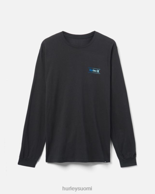 Hurley miehet jokapäiväinen ja vain leikattu pitkähihainen musta vaatetus A06JJB311