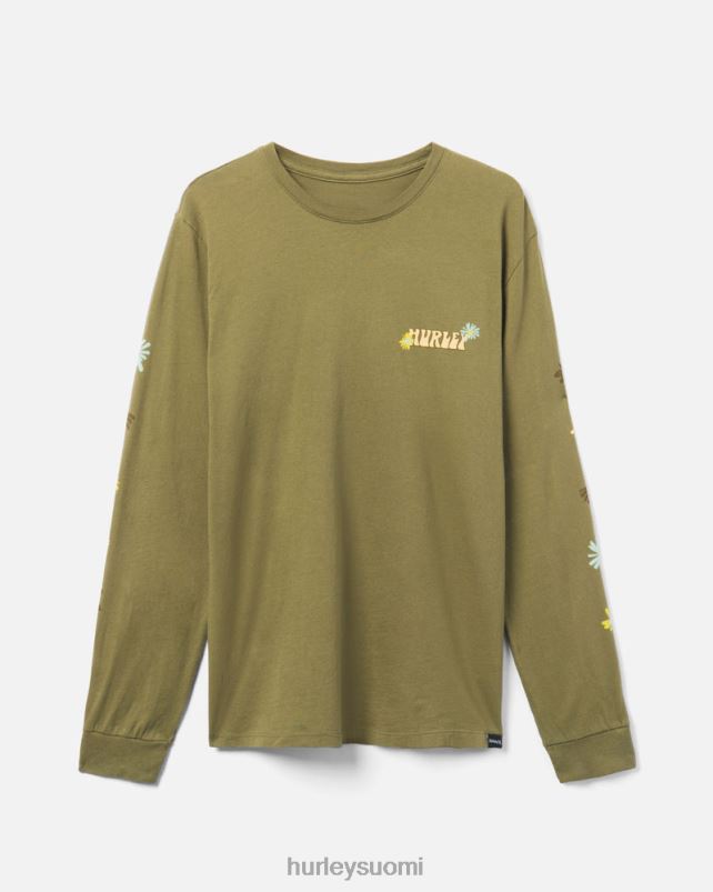 Hurley miehet jokapäiväinen sedona pitkähihainen oliivi vaatetus A06JJB333