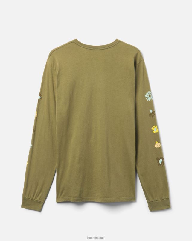 Hurley miehet jokapäiväinen sedona pitkähihainen oliivi vaatetus A06JJB333