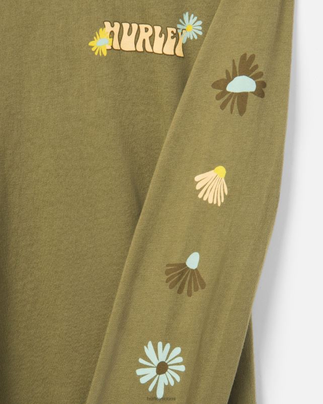 Hurley miehet jokapäiväinen sedona pitkähihainen oliivi vaatetus A06JJB333