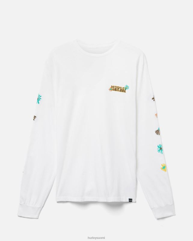 Hurley miehet jokapäiväinen sedona pitkähihainen valkoinen vaatetus A06JJB323