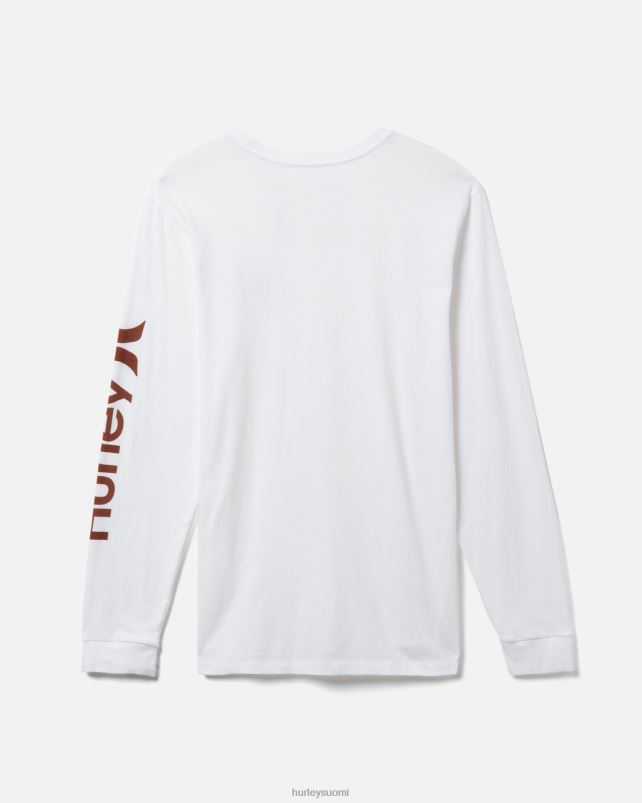 Hurley miehet jokapäiväinen yksi ja ainoa ikonipitkähihainen valkoinen vaatetus A06JJB314