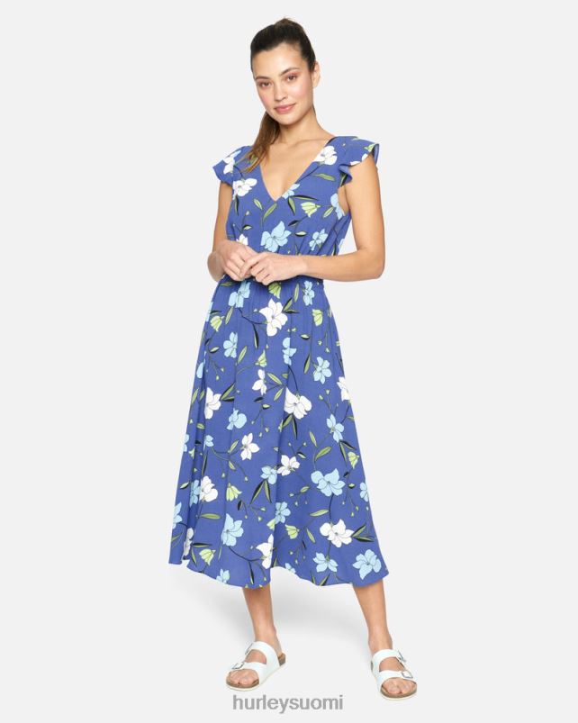 Hurley naiset unikko midi-mekko tummansininen vaatetus A06JJB509