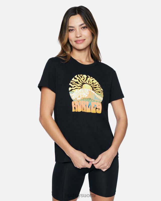 Hurley naiset funk rento tyttöystävä t-paita kaviaari vaatetus A06JJB563