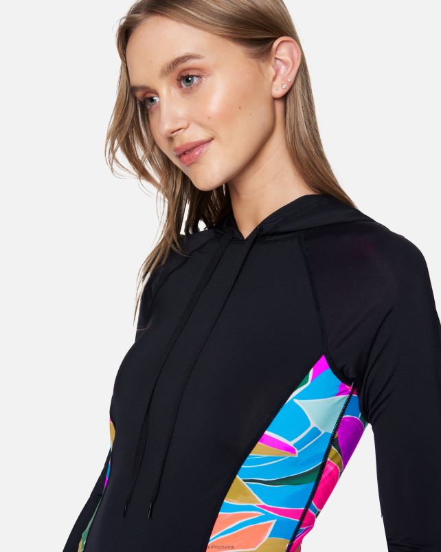 Hurley naiset isla villapaita pitkähihainen huppari rashguard musta vaatetus A06JJB490