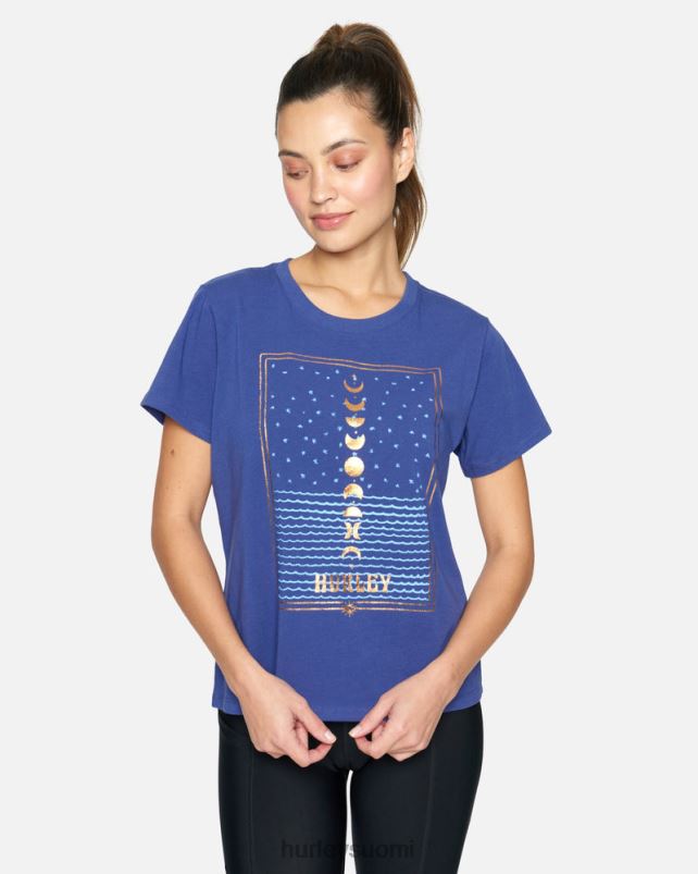 Hurley naiset moon klassinen t-paita liuskekivi vaatetus A06JJB514