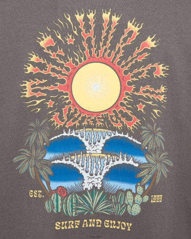 Hurley naiset palava aurinko poikaystävä t-paita musta vaatetus A06JJB551