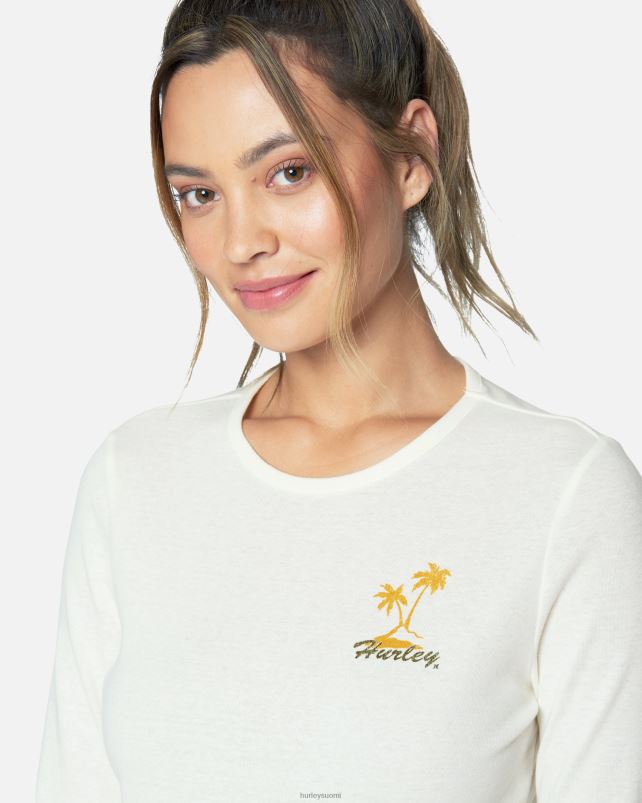 Hurley naiset sna pitkähihainen rib-paita vaahtokarkkeja vaatetus A06JJB560