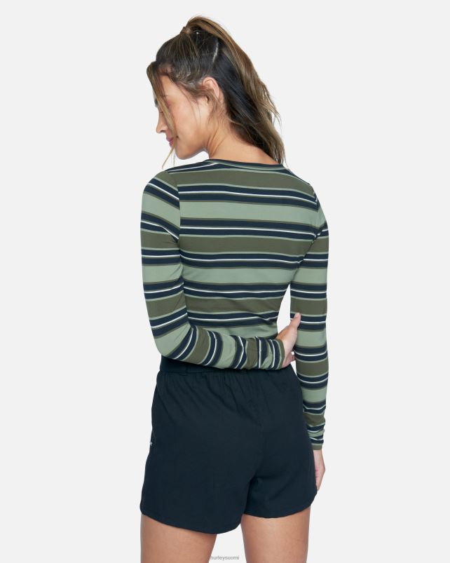 Hurley naiset sophie istuva t-paita kirjava raita vaatetus A06JJB580