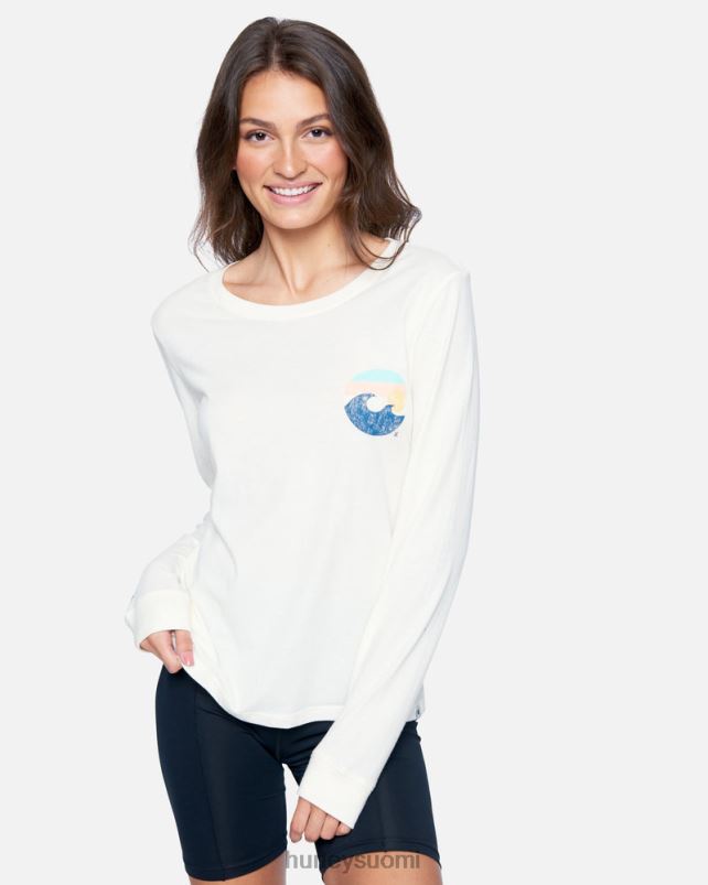 Hurley naiset stripe waves klassinen pitkähihainen t-paita tofu vaatetus A06JJB573