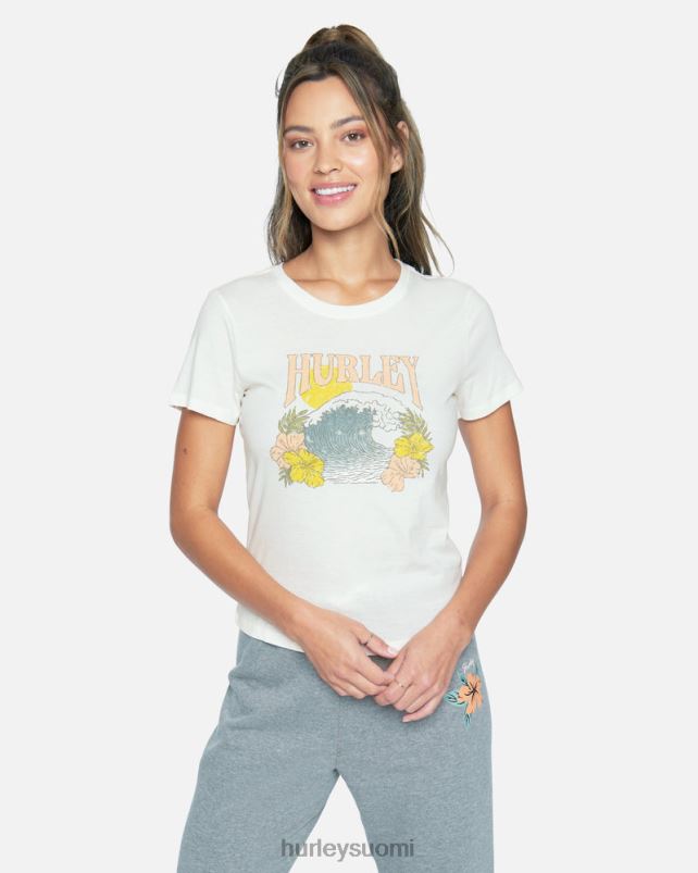 Hurley naiset varhainen täydellinen miehistön t-paita vaahtokarkkeja vaatetus A06JJB579