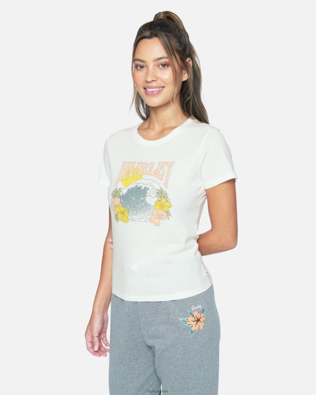 Hurley naiset varhainen täydellinen miehistön t-paita vaahtokarkkeja vaatetus A06JJB579