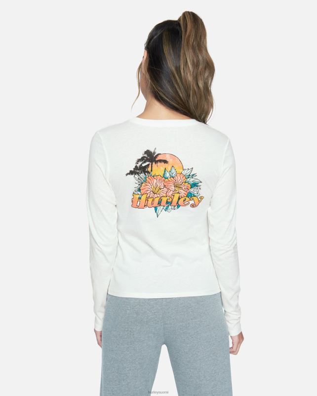 Hurley naiset violetti täydellinen crew pitkähihainen t-paita vaahtokarkkeja vaatetus A06JJB558