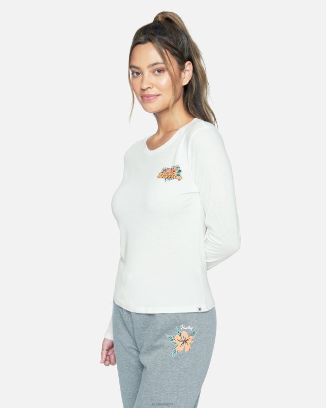 Hurley naiset violetti täydellinen crew pitkähihainen t-paita vaahtokarkkeja vaatetus A06JJB558