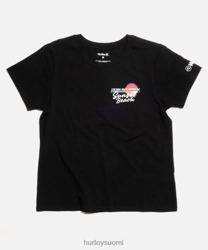 Hurley naiset wsl pro lyhythihainen naisten t-paita musta vaatetus A06JJB565
