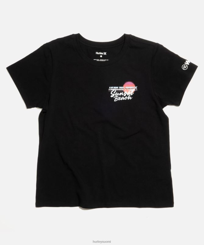 Hurley naiset wsl pro lyhythihainen naisten t-paita musta vaatetus A06JJB565