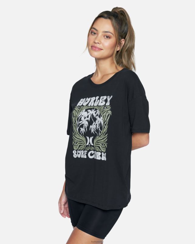 Hurley naiset zak oversize t-paita kaviaari vaatetus A06JJB574