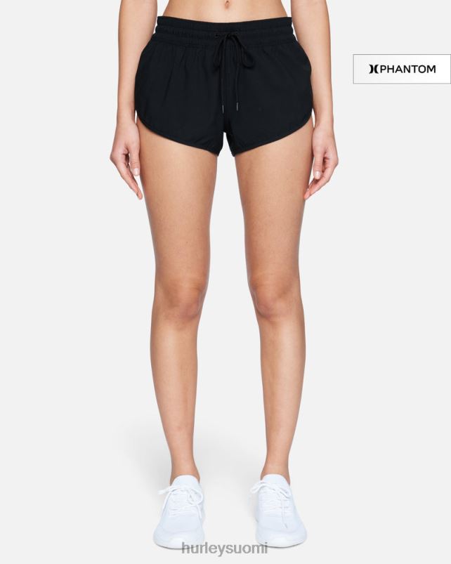 Hurley naiset Phantom solid 2,5" boardshortsit musta vaatetus A06JJB519