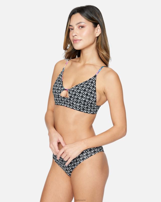 Hurley naiset hana kääntyvä röyhkeä hipsteri musta/tiki multi vaatetus A06JJB461