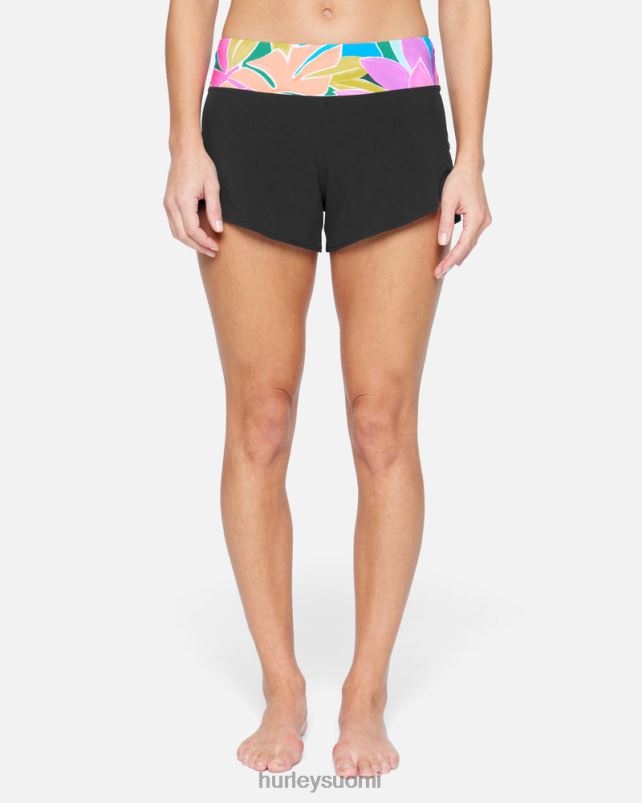 Hurley naiset isla 2,5" pehmeä vyötäröinen boardshortsi musta vaatetus A06JJB485