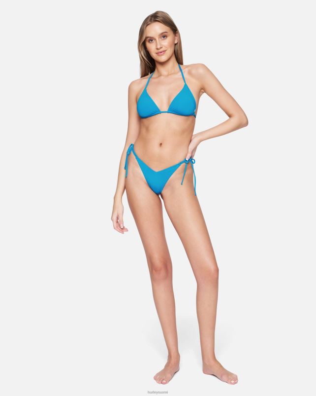 Hurley naiset kiinteä käännettävä perus tri-top blue beat/neon lime vaatetus A06JJB467