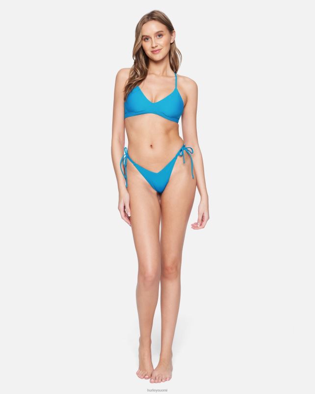 Hurley naiset kiinteä säädettävä bikiniyläosa blue beat/neon lime vaatetus A06JJB488