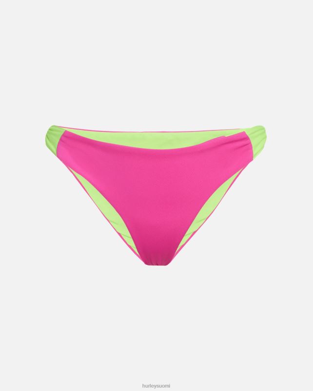 Hurley naiset loveshackfancy x - max kiinteä rusetti kohtalainen bikinipohja magenta/neon lime vaatetus A06JJB536