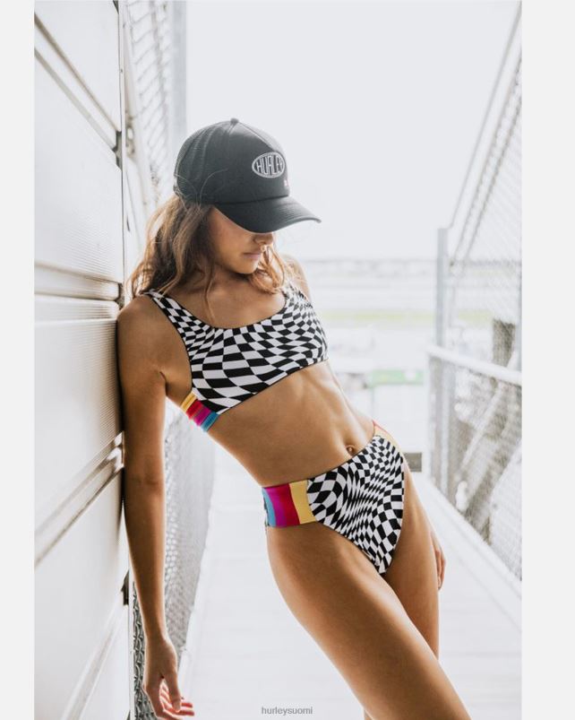 Hurley naiset nascar käännettävä kauha etuosa musta valkoinen vaatetus A06JJB497