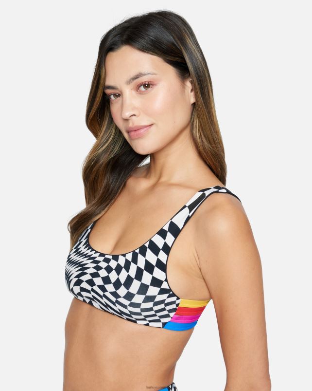 Hurley naiset nascar käännettävä kauha etuosa musta valkoinen vaatetus A06JJB497