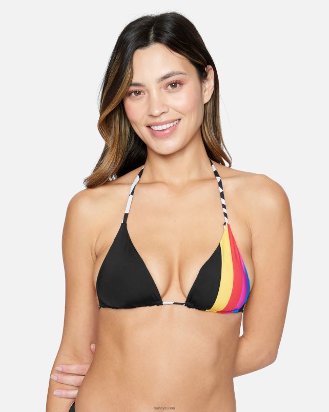 Hurley naiset nascar käännettävä kolmio toppi musta valkoinen vaatetus A06JJB502