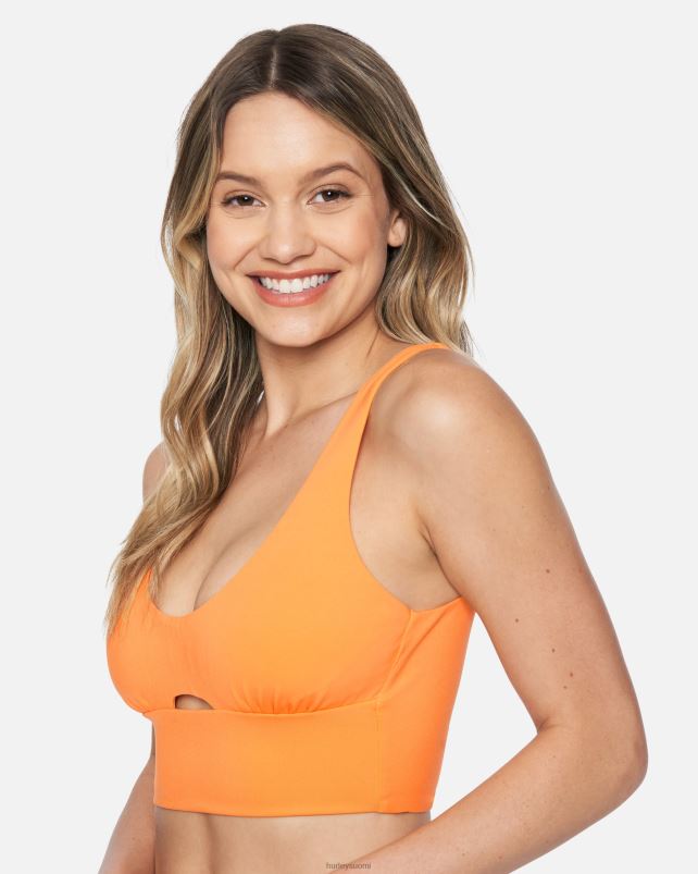 Hurley naiset x moore aloha max beach break pitkä rivi bikinitop makea mandariini vaatetus A06JJB539